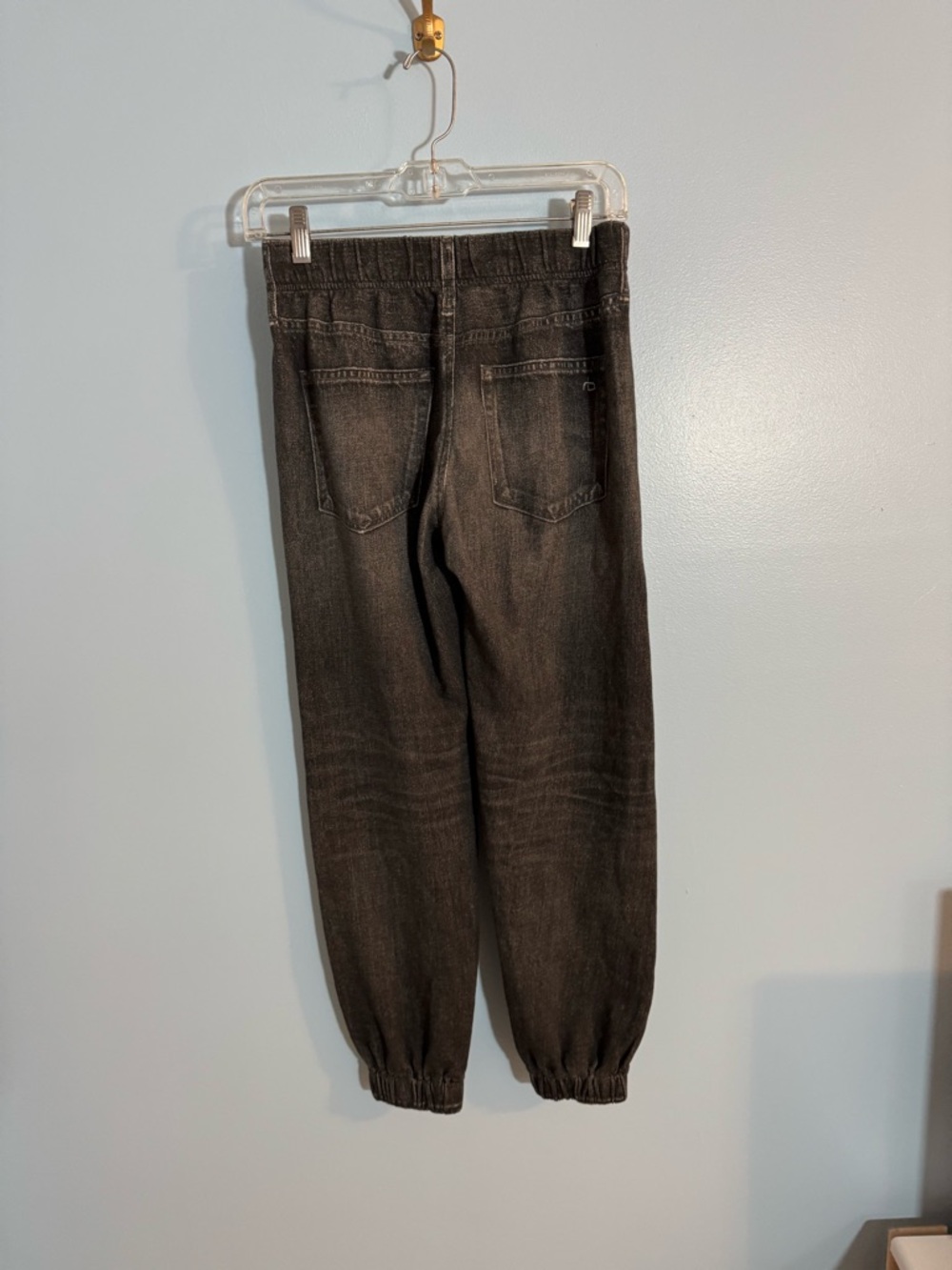 Rag & Bone XS Black Wash Sweatpant-Style Jeans – Scrunched Hem size XS - Picture 6 of 7
